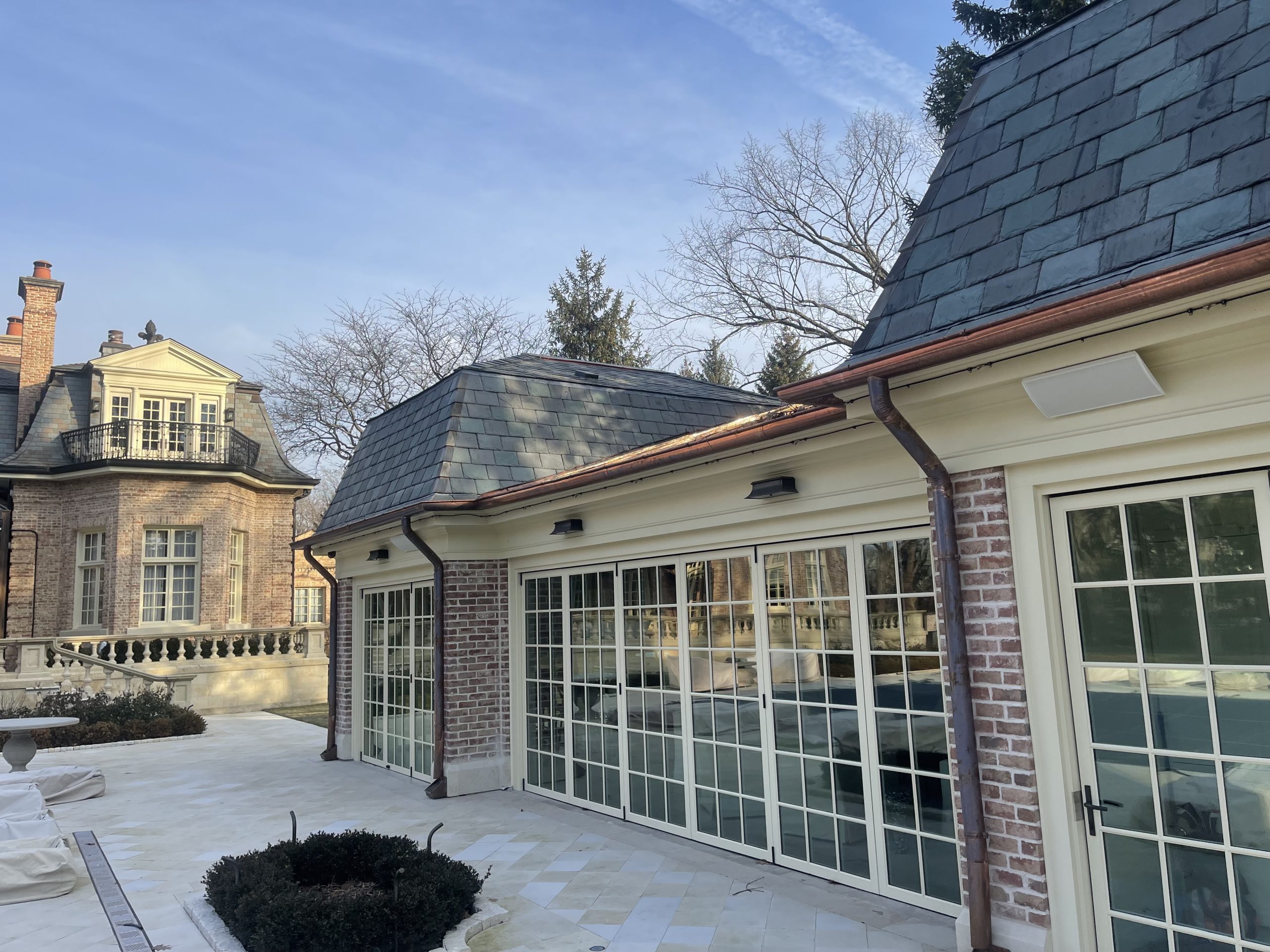 Slate roof & copper gutters project